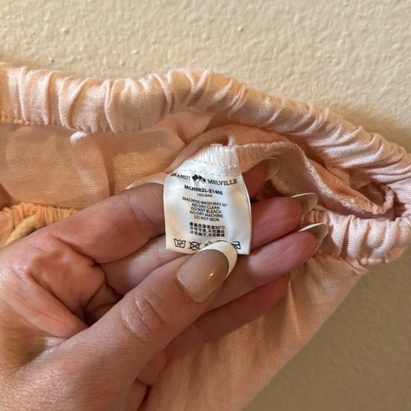 NWOT Small Brandy Melville Anastasia Pink Linen Drawstring Pants! - Picture 14 of 15